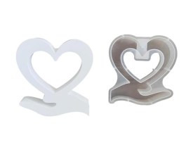 Molde silicona florero hidroponico corazon con mano